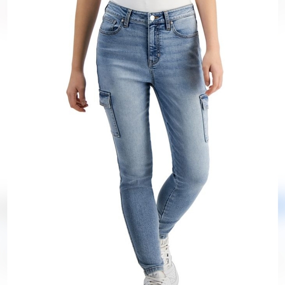 RE generation cargo skinny mid rise jeans - Picture 1 of 6